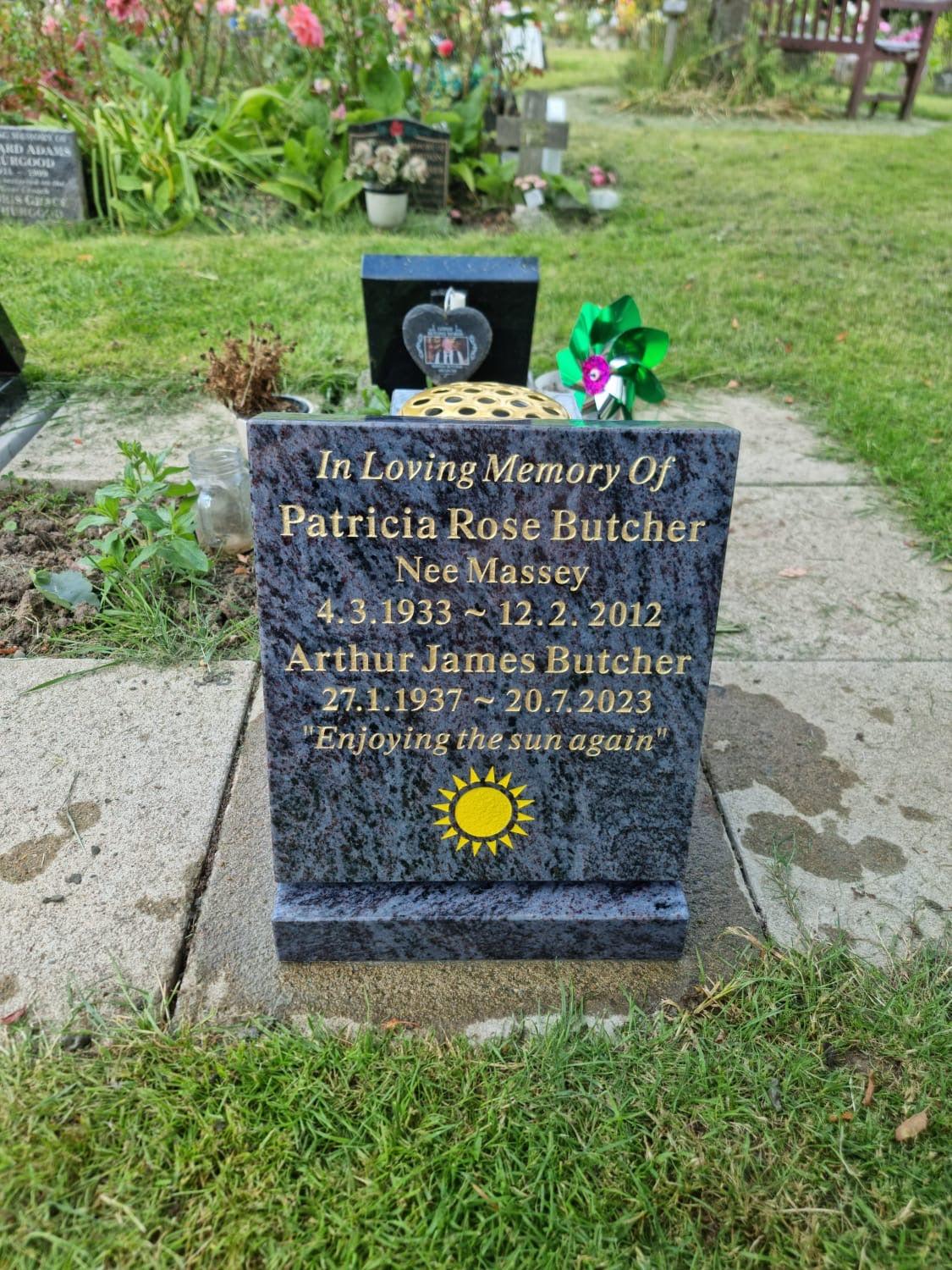Rectangular Tablet With Vase And Base