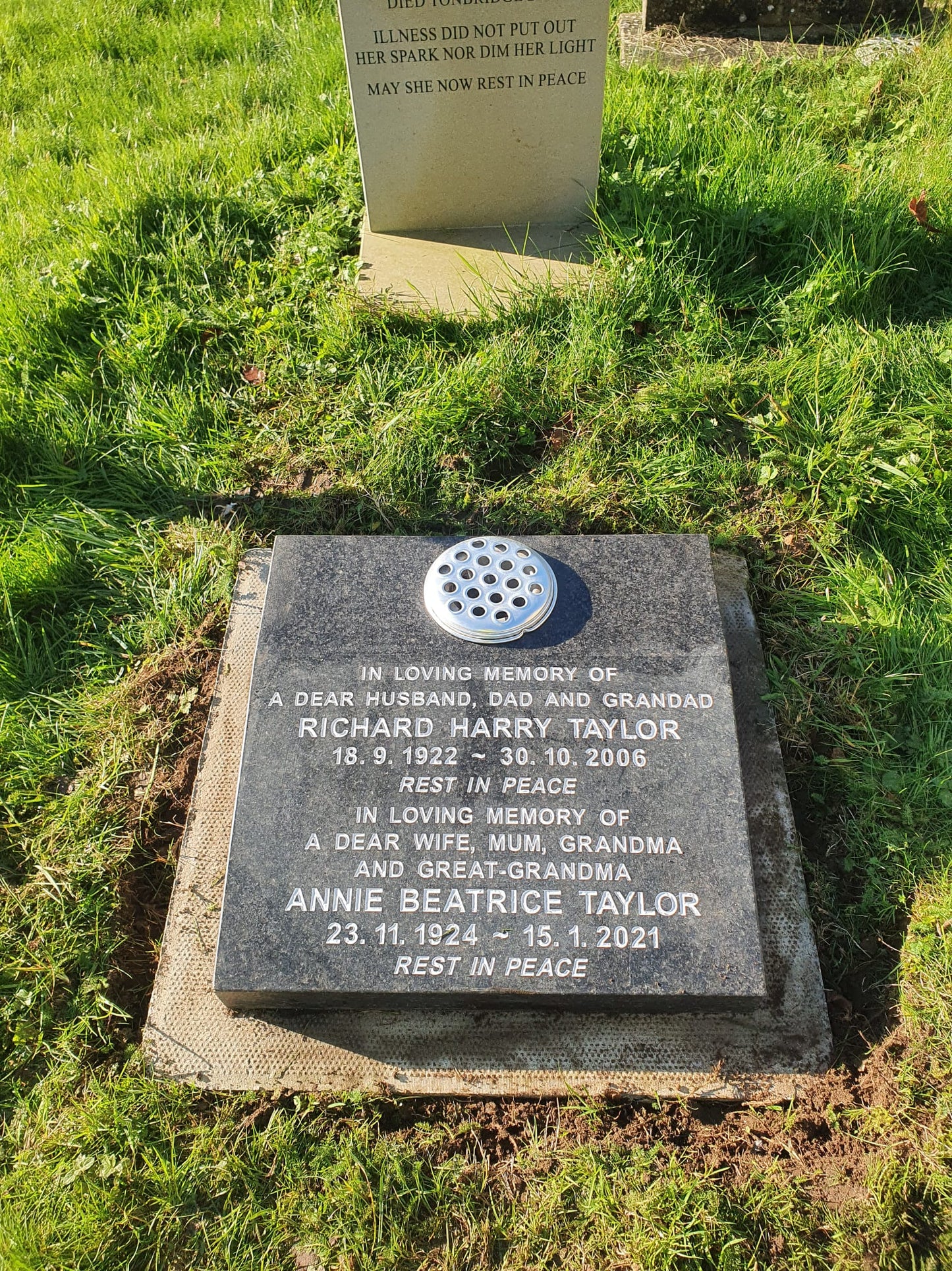 Poppy Design Memorial Tablet With Vase