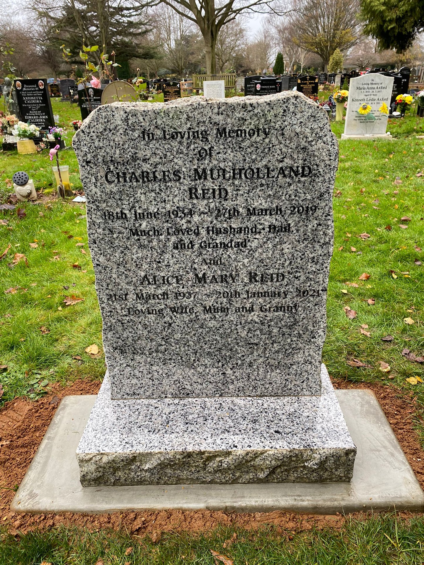 Tapered Headstone With Pitched Edges