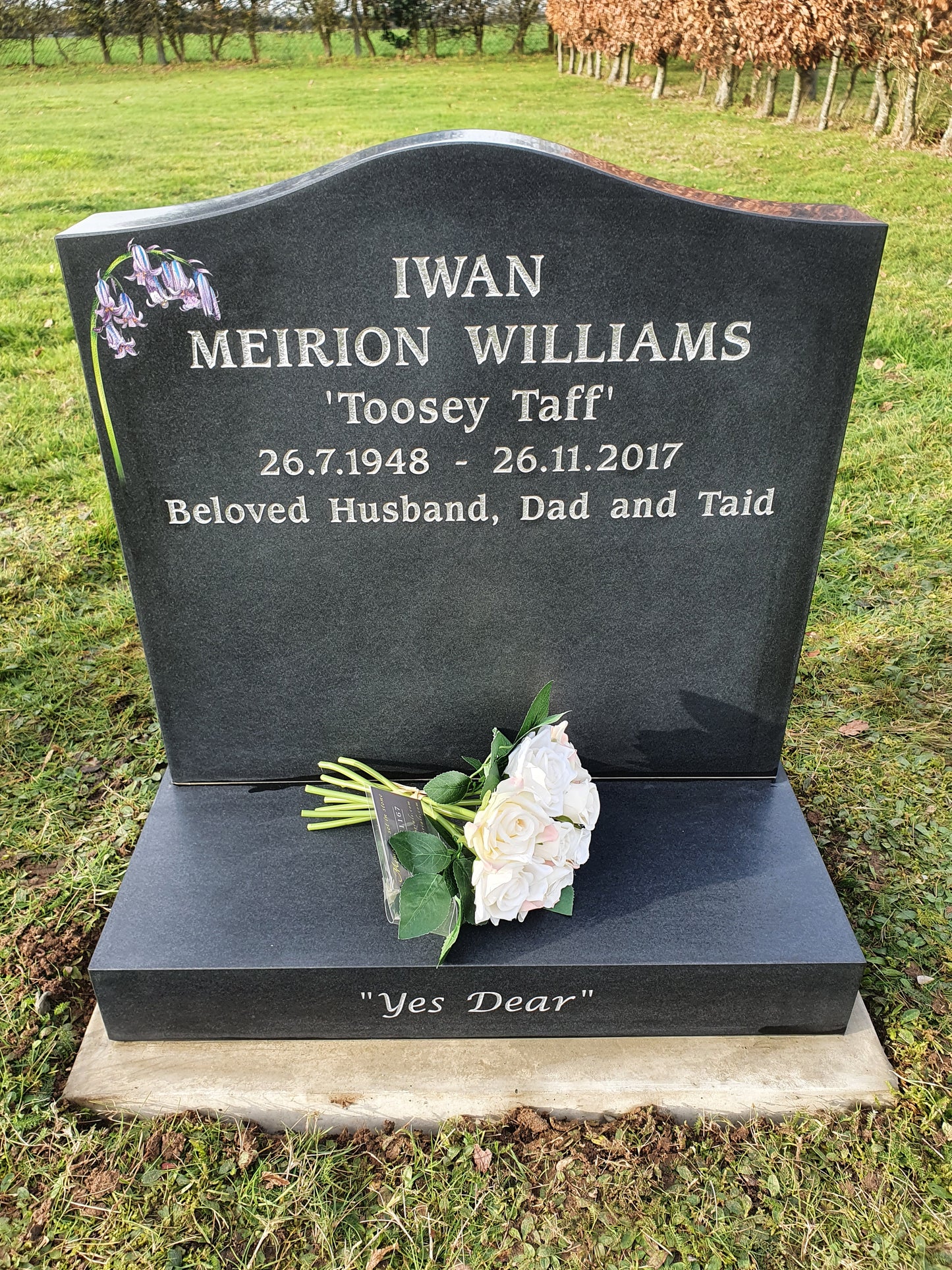 Ogee shaped memorial with optional star design