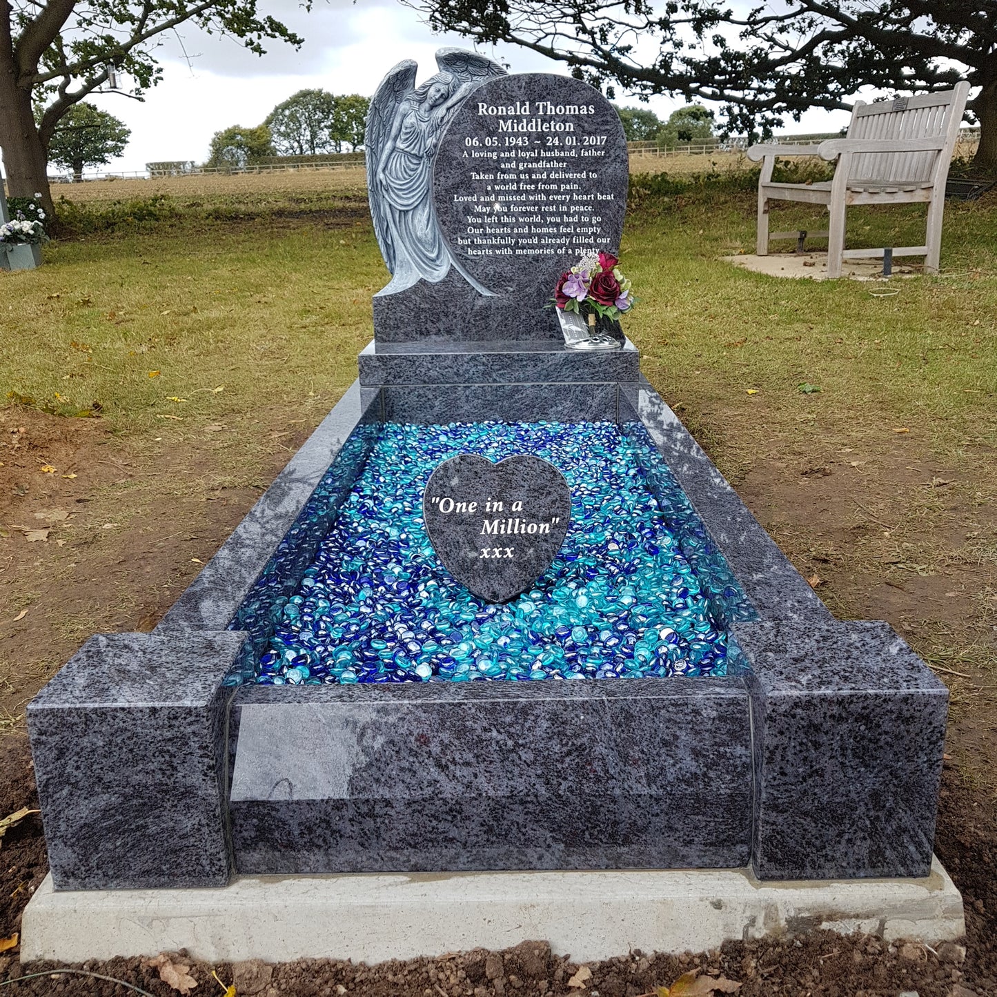 Rustic Headstone With Our Lady