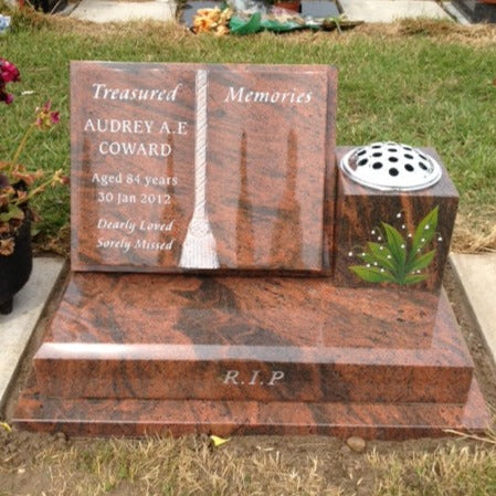 Book Memorial With Thick Stepped Pages And Splay To Base For Extra Lettering