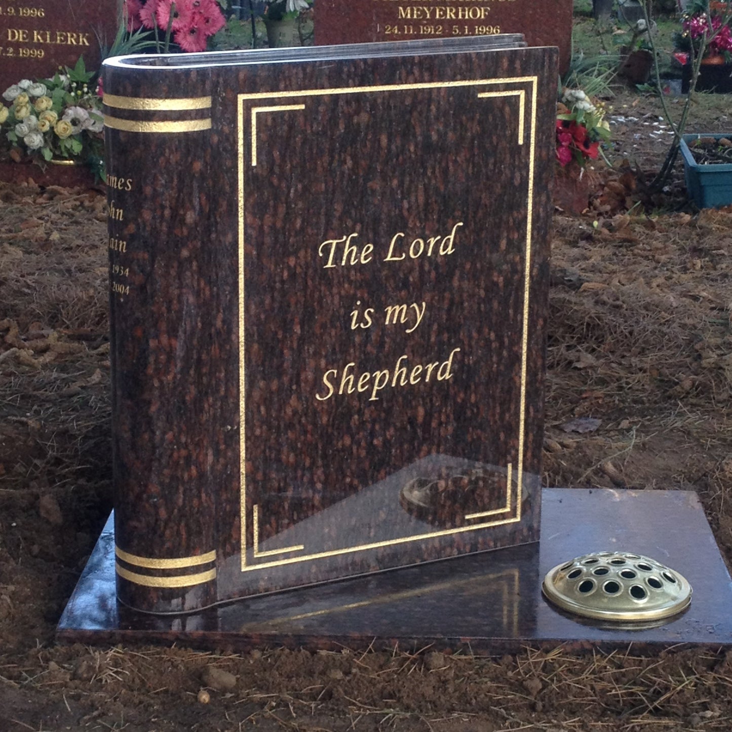 Closed Book Headstone Memorial