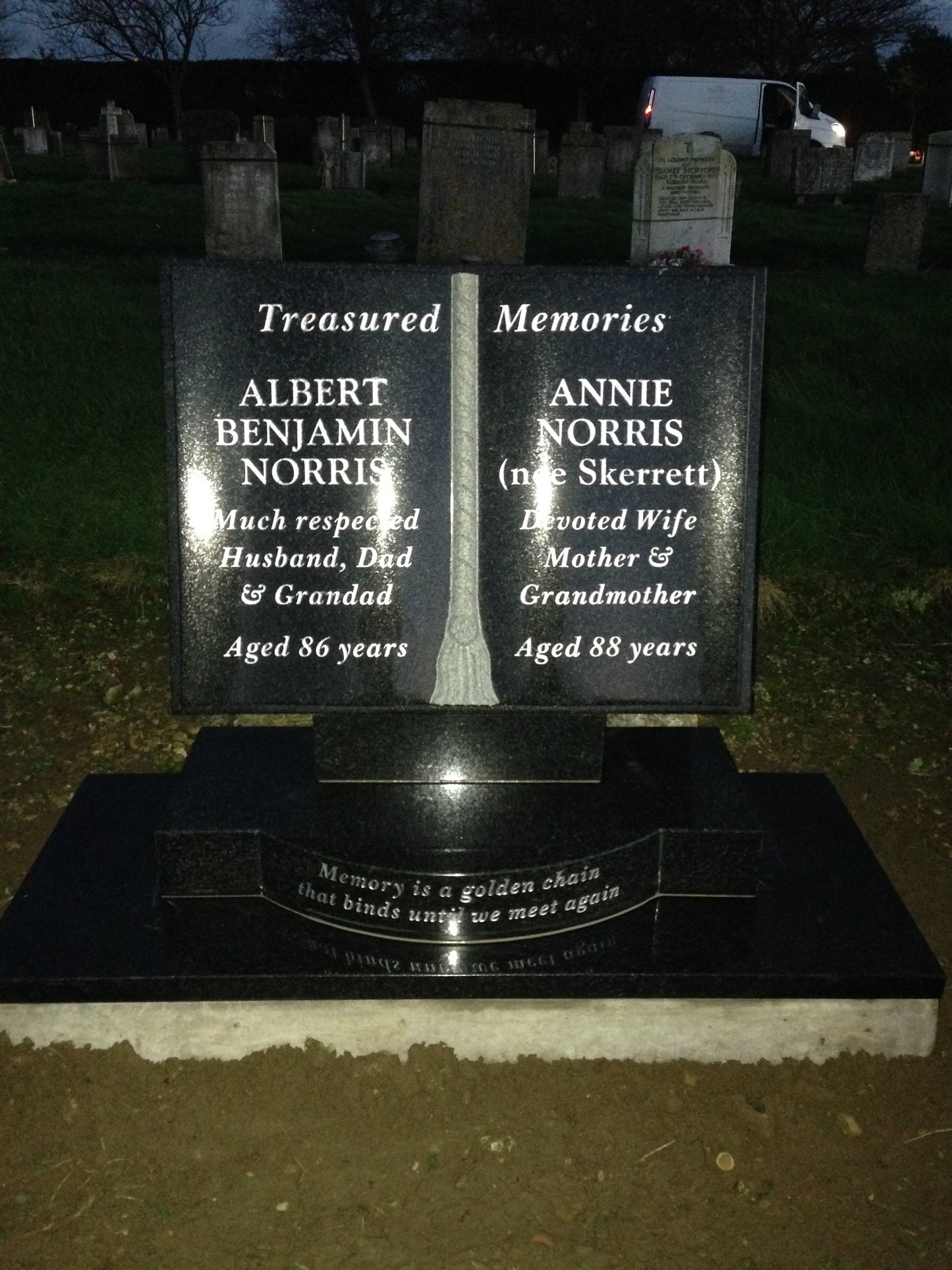 Book Headstone With Shaped Pages And Tassel