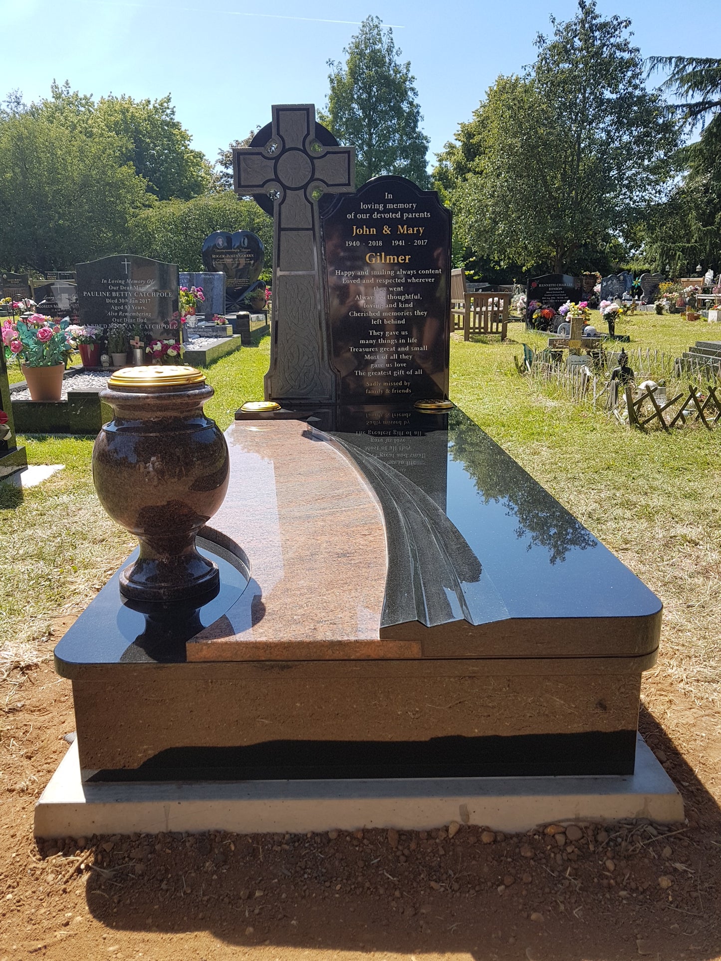 Traditional Celtic Cross Headstone