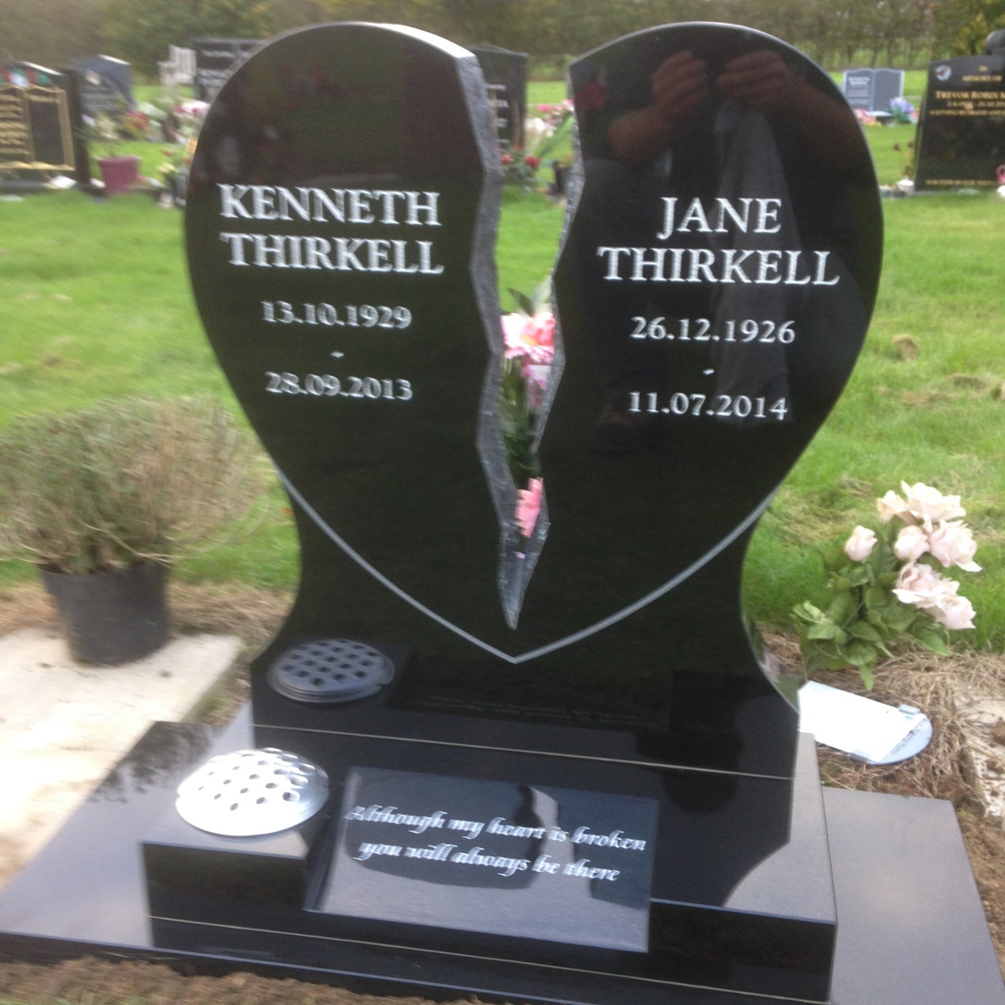Broken Heart Headstone Memorial