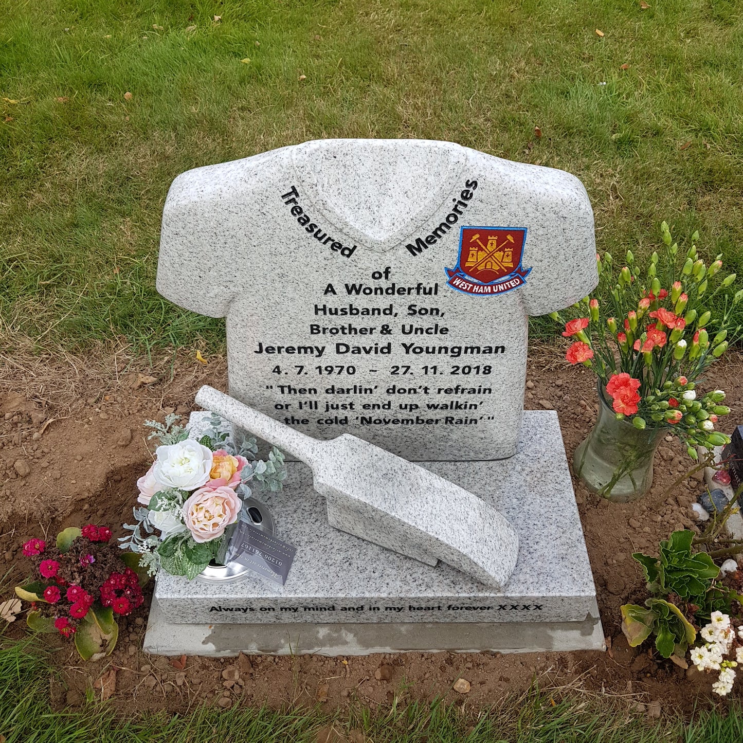 Football Shirt Headstone