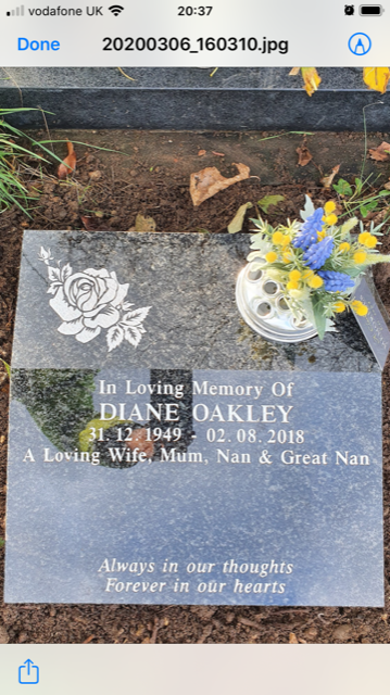 Painted Rose Tablet Memorial