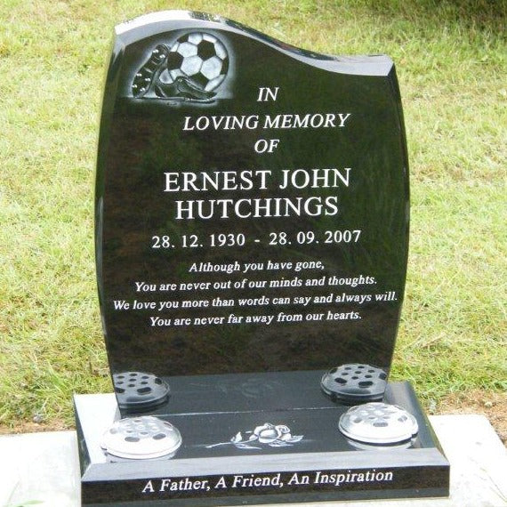 Half Ogee Anton Shaped Headstone With Chamfered Edge
