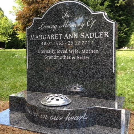 Headstone With Chamfered Edges And Angel Design