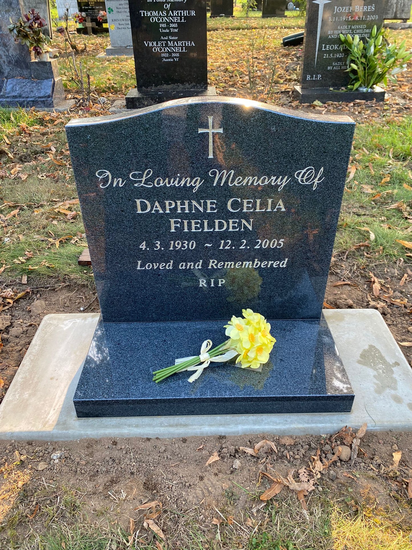 Ogee shaped memorial with optional star design