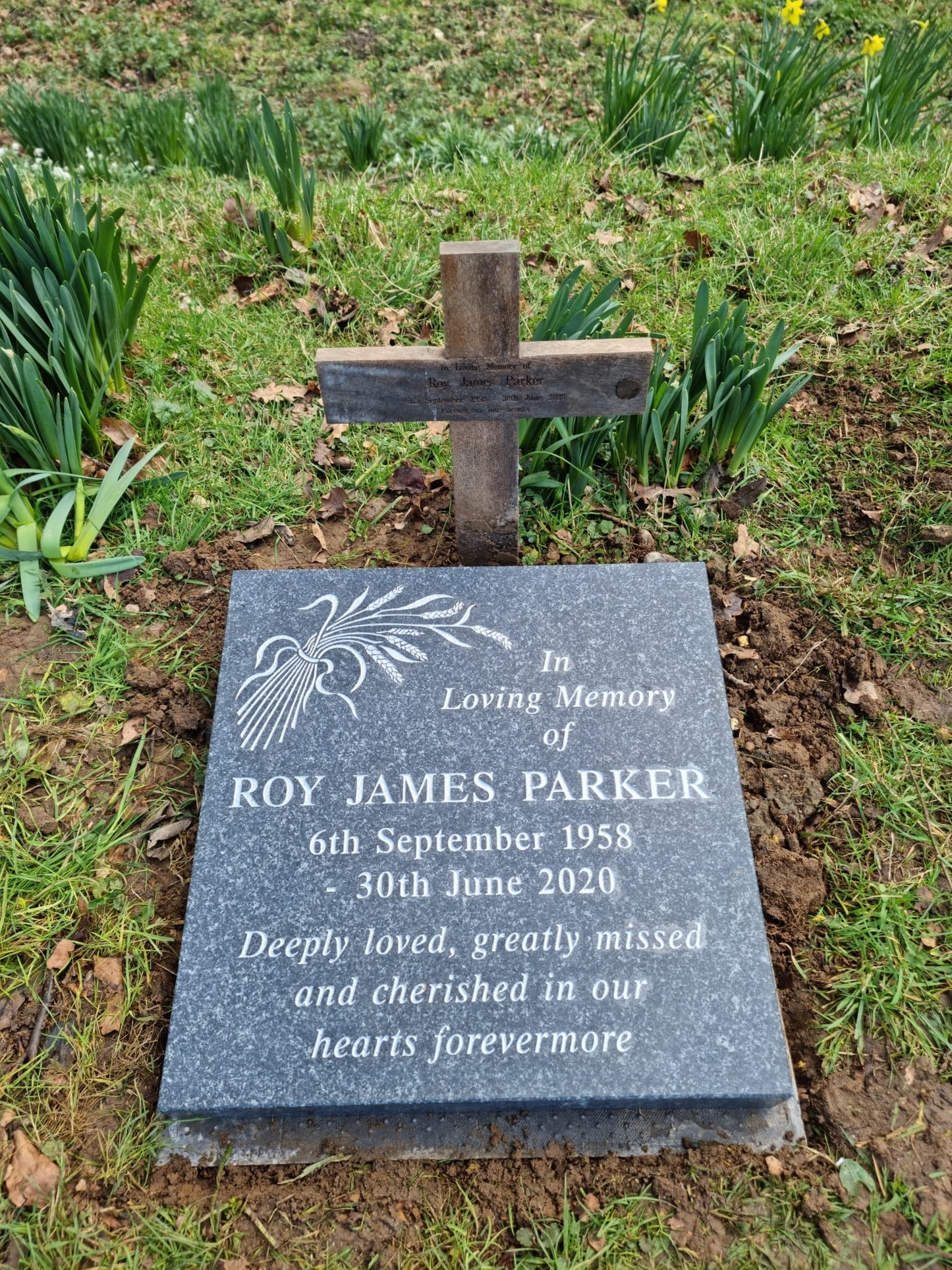 Painted Rose Tablet Memorial