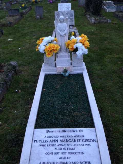 Rustic Headstone With Our Lady