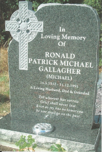 Square Top Headstone With Celtic Cross
