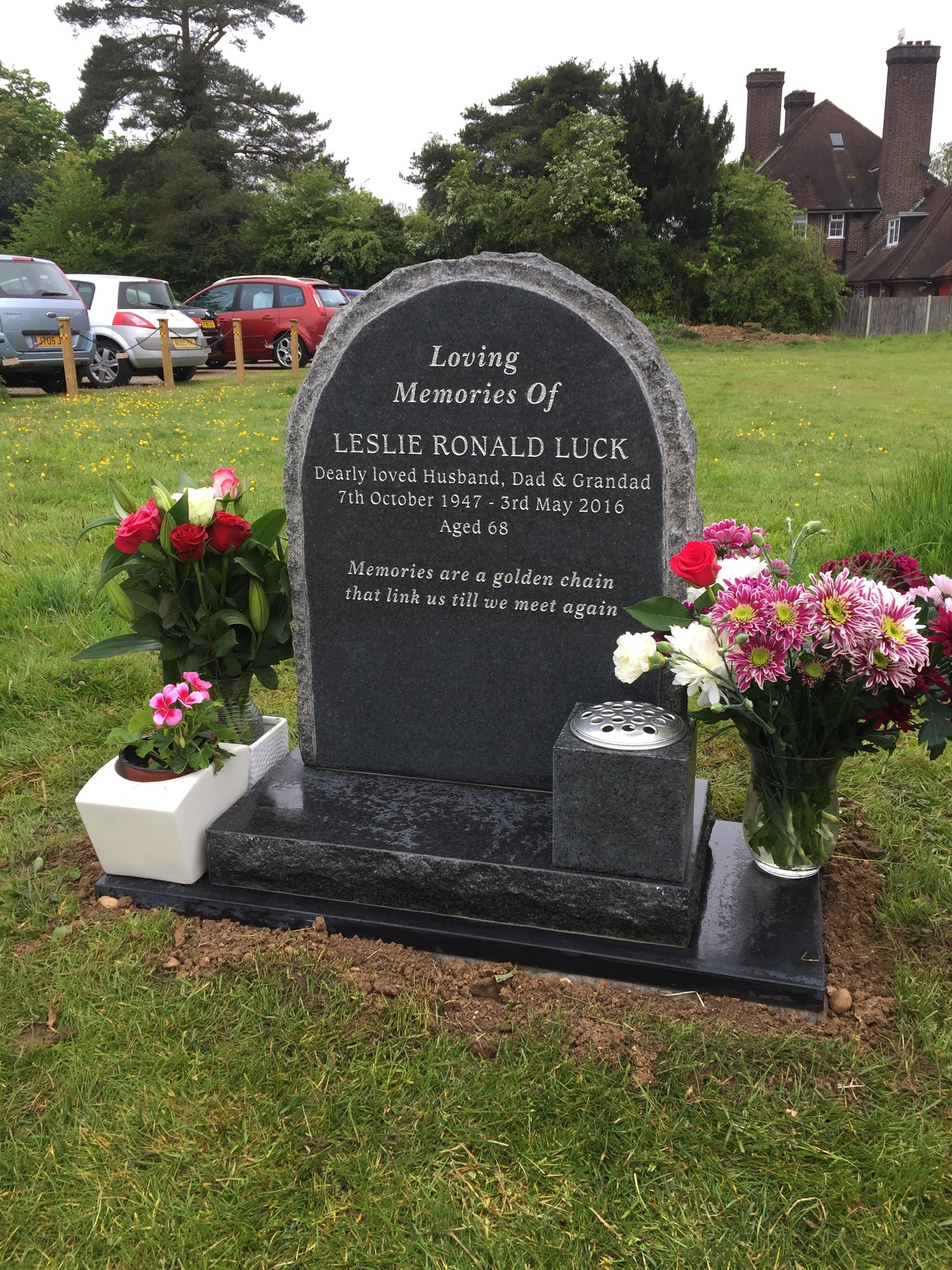 Gothic Headstone With Pitched Edges