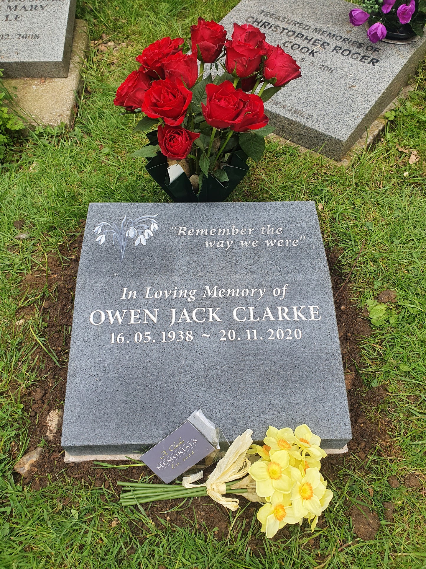 Poppy Design Memorial Tablet With Vase