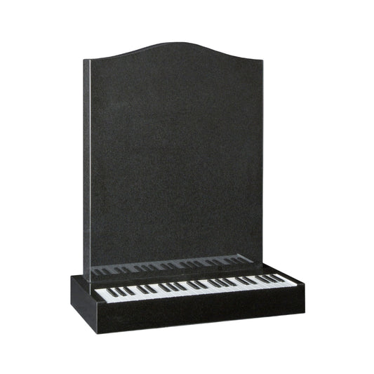 Ogee shaped memorial with piano key base