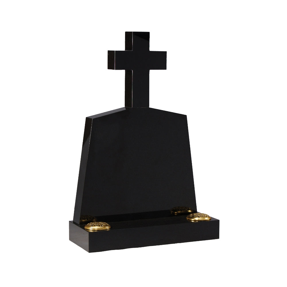 Latin cross on peon shaped memorial with square base