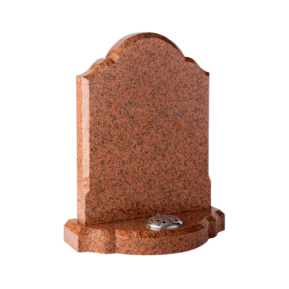 Ogee shaped memorial with shoulders and matching curved base