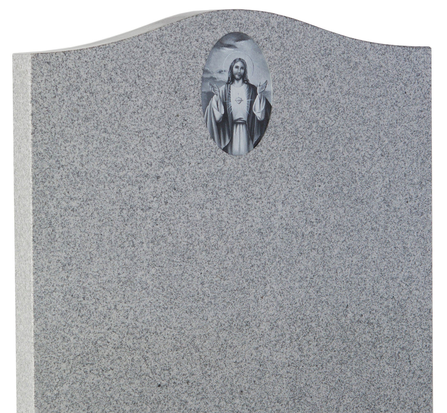 Ogee shaped memorial with optional Jesus design