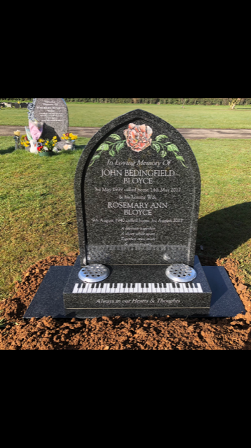Gothic Headstone With Pitched Edges