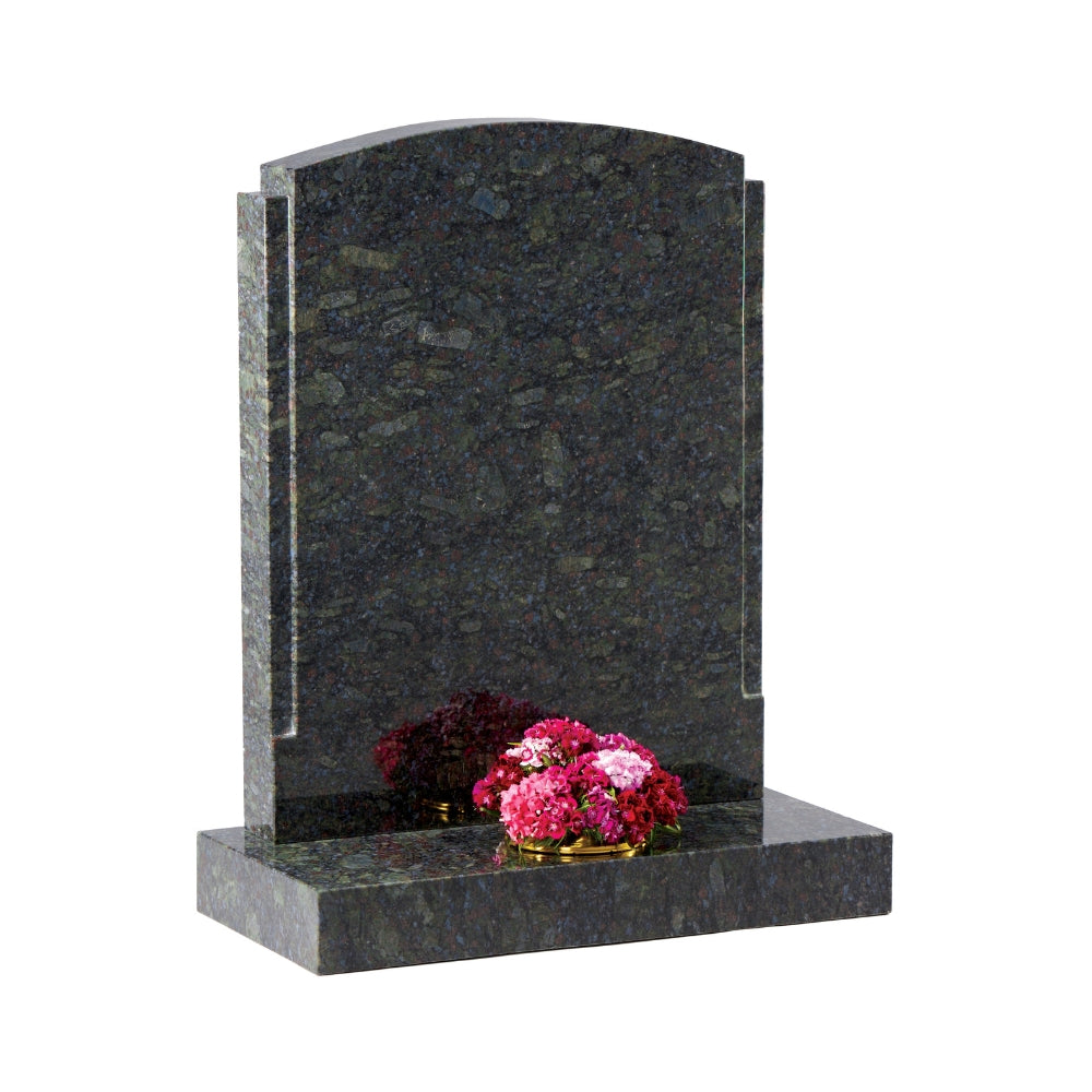 Oval shaped headstone with rebated edges – A. Clarke Memorials