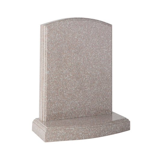 Oval top memorial with moulded edges all round