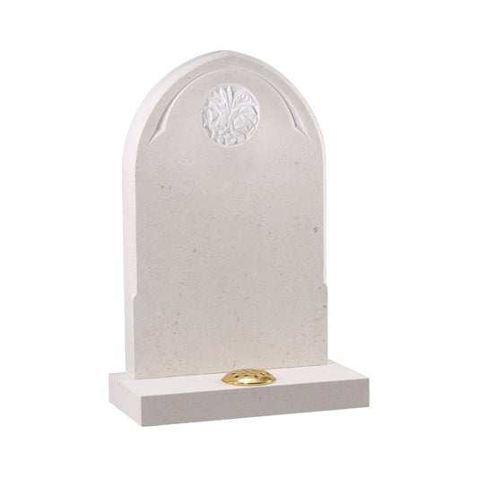 Gothic shape memorial with hand carving