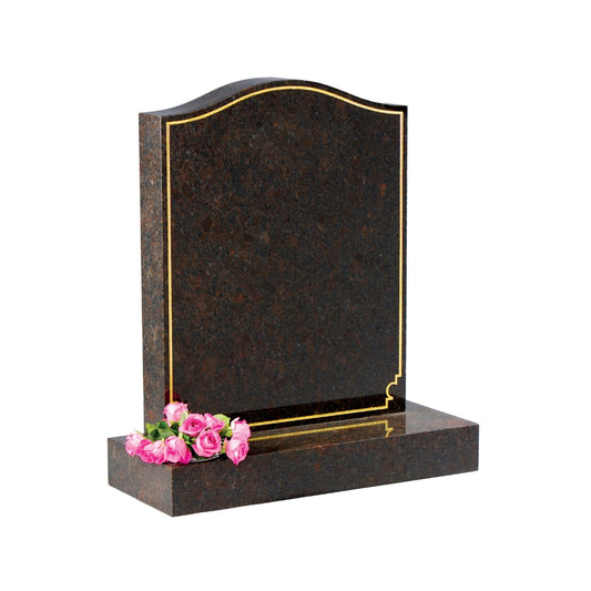 Ogee shaped memorial with optional pin line design