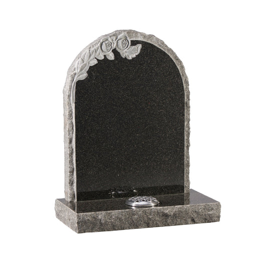 Headstone With Natural Carved Edges