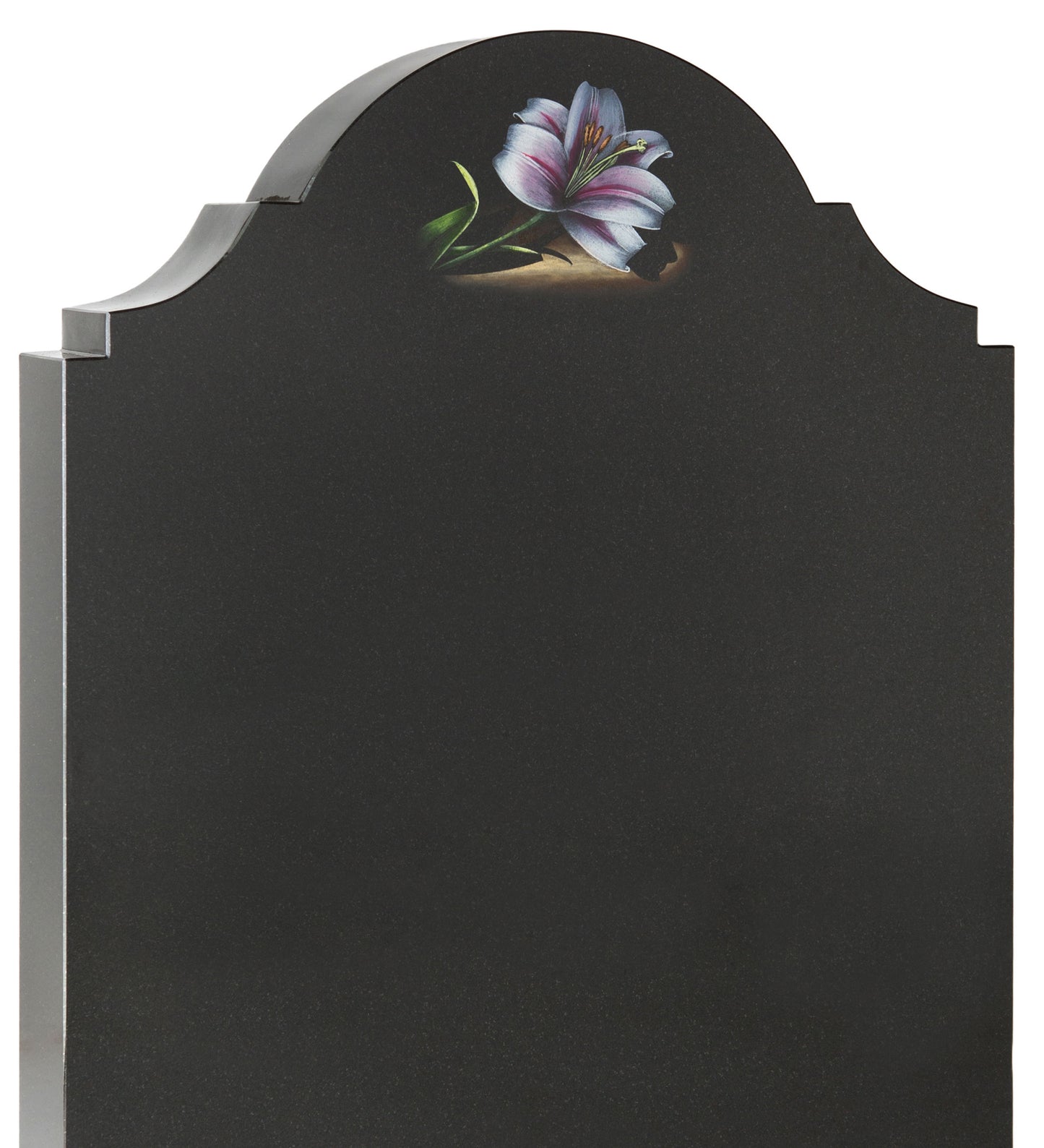 Chequered Shoulders Headstone With Pin Line Frame